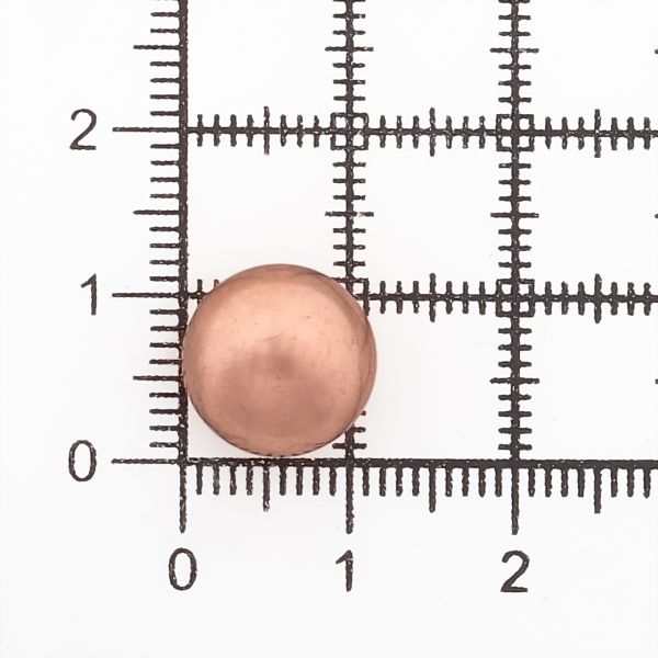Пуговицы металл на ножке 18L=11 мм, Полусфера, (Copper (медь)), MEs-2014, 36 шт