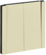 FORTE&PIANO Выключатель 2-клавишный перекрестный 10А FP809M металл серый сланец IEK