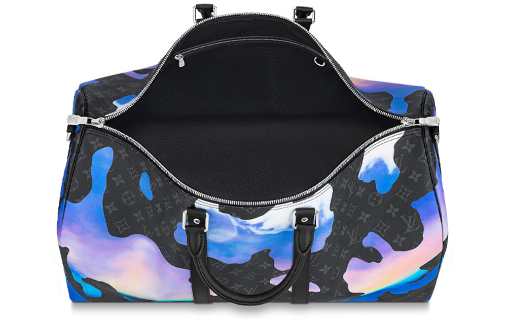 LOUIS VUITTON Keepall Bandouliere 55 Sunrise Monogram Eclipse Black/Grey/Multi