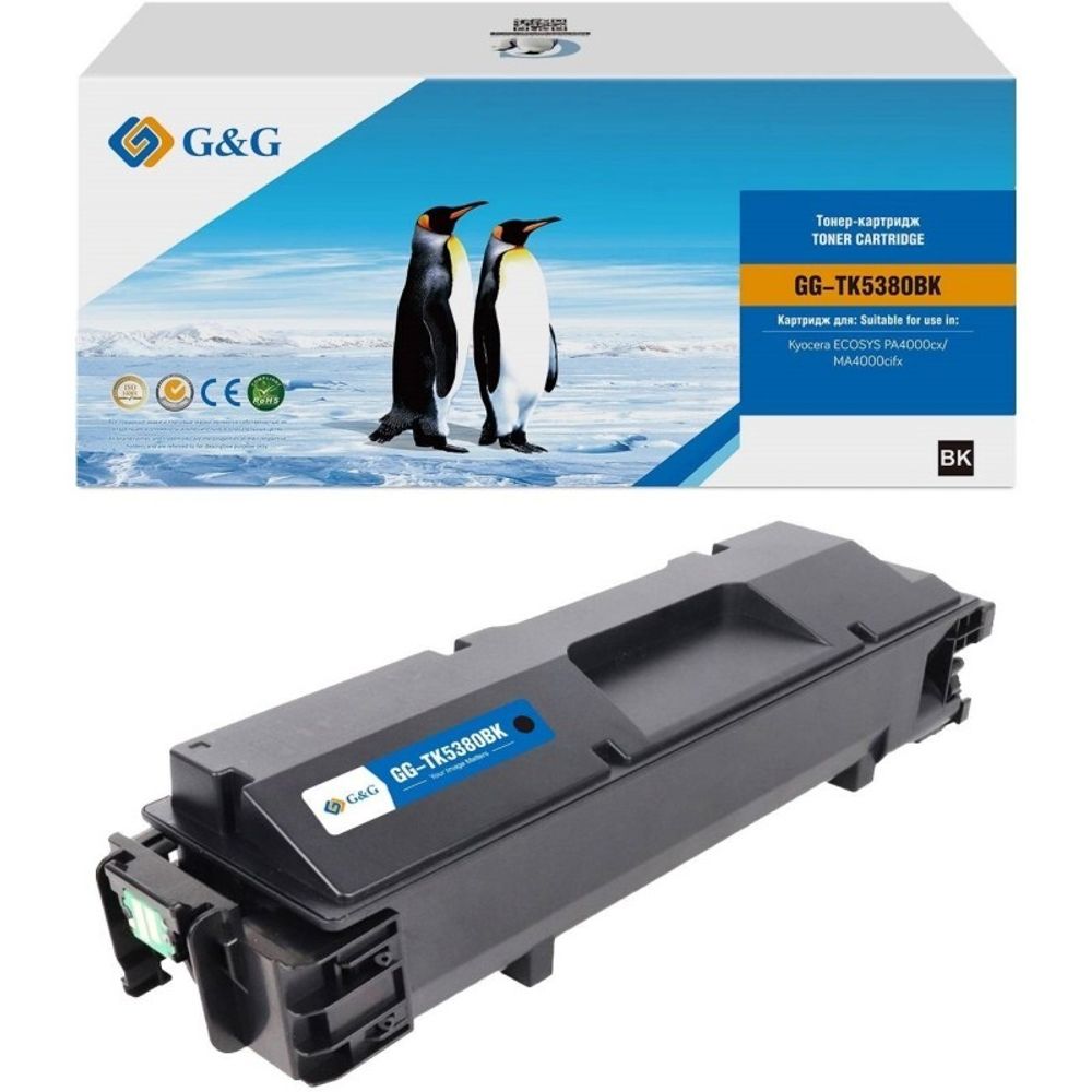 Тонер-картридж G&amp;G, аналог Kyocera TK-5380BK для ECOSYS PA4000/MA4000 черный (13k)