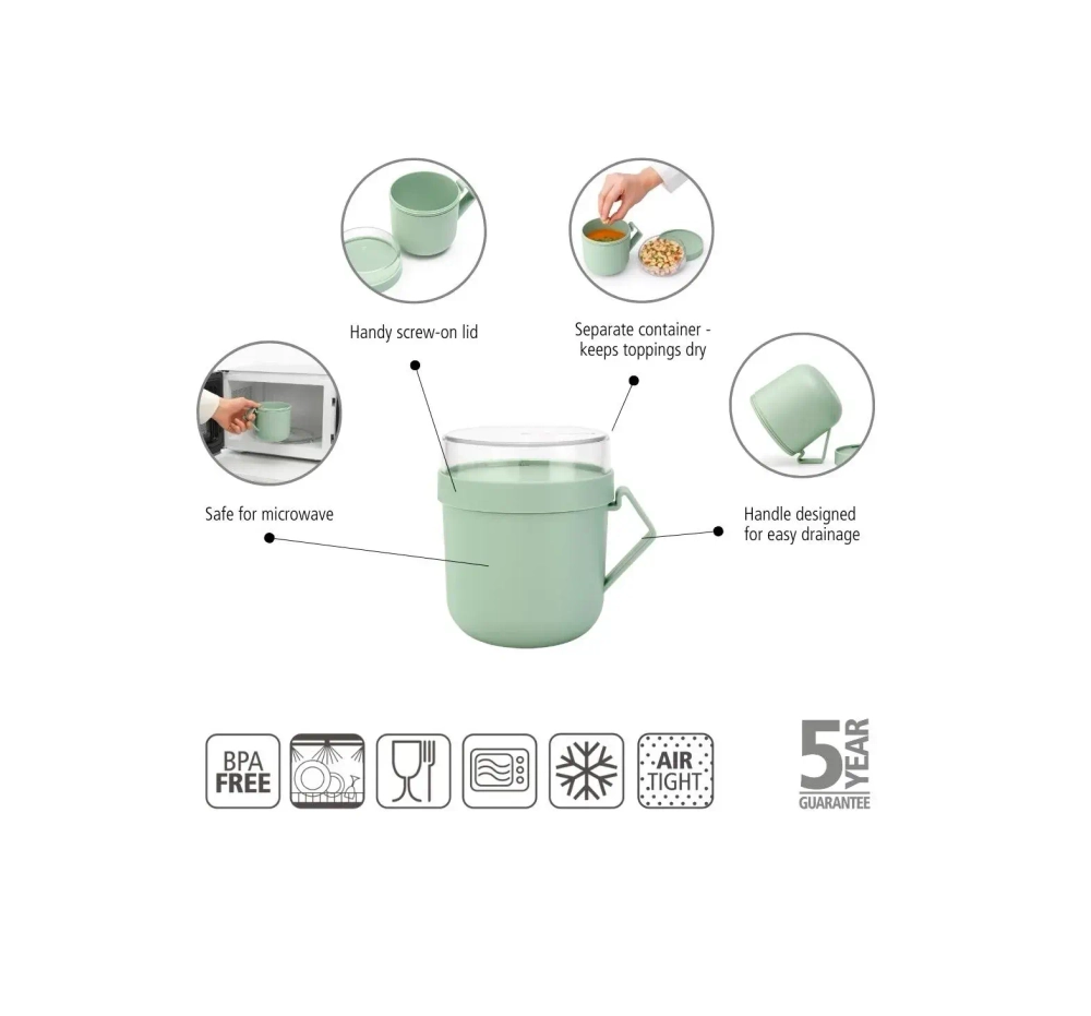 Brabantia Кружка Make & Take 600мл Jade Green