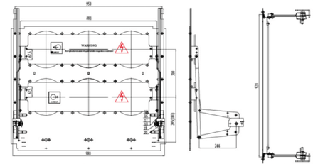 Шторочный механизм 800 мм 5YF.320.011
