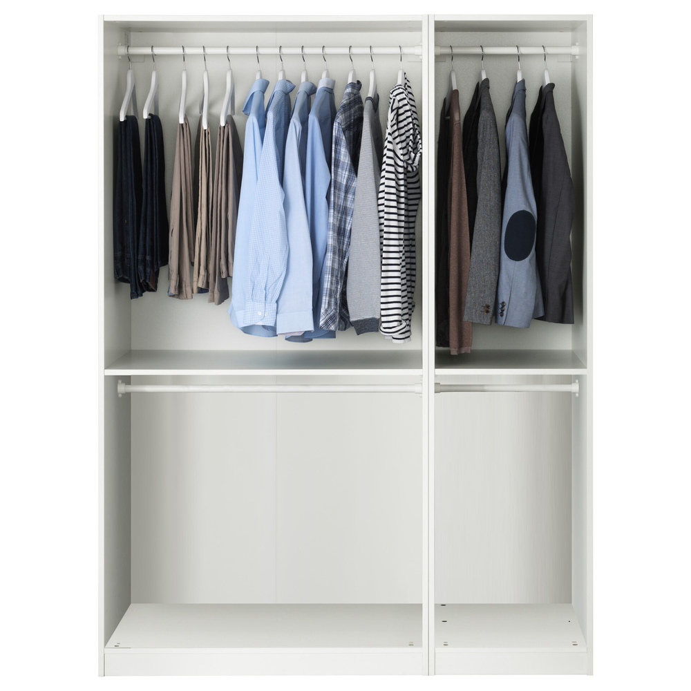 Распашной шкаф FARDAL PAX IKEA трехсекционный (белый)  150*45*260
