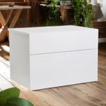 Комод белый Оланд без ручек 2 ящика для вещей и одежды с органайзерами для ящиков