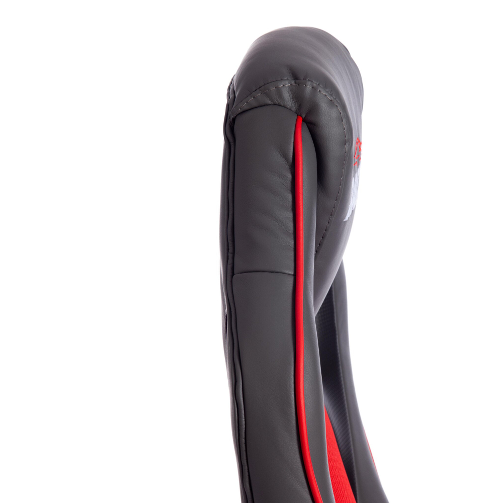 Кресло RACER GT new кож/зам/ткань, металлик/красный, 36/08