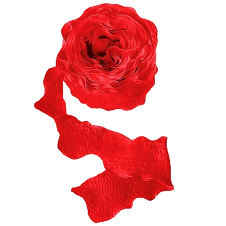 Лента тканевая (4 см*9,14 м) Нежная волна Красный