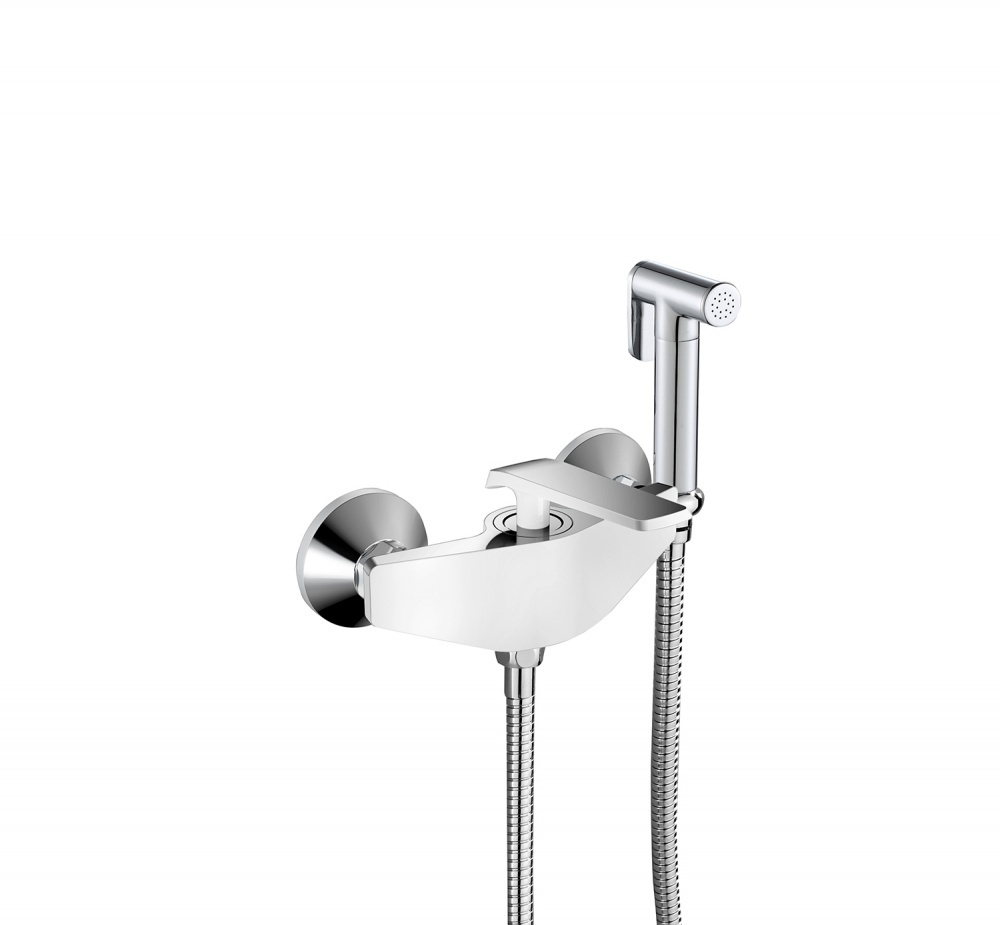 333552-F Смеситель од. для душа/биде (белый/хром) ViEiR (10/1шт)