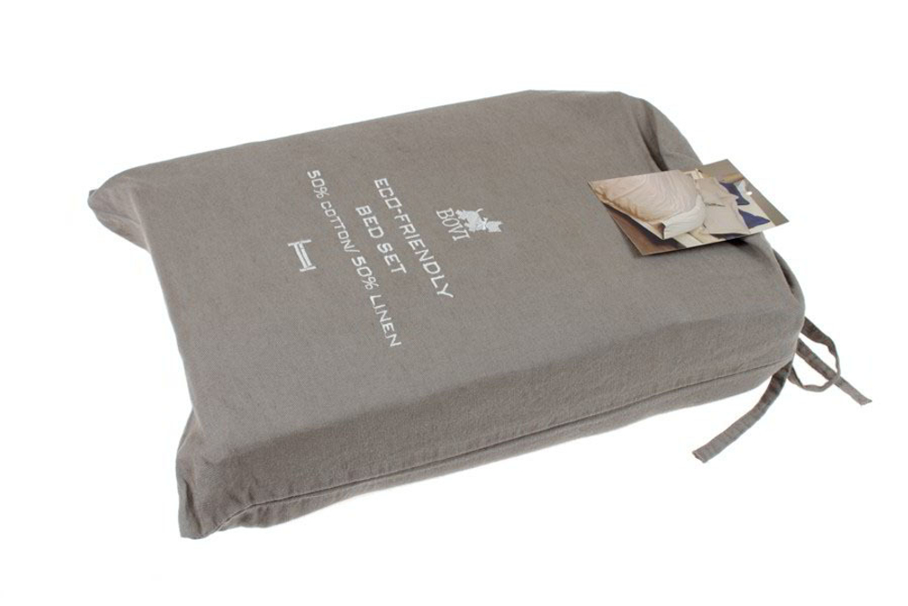 Постельное белье 2 спальное евро Bovi Eco умбра