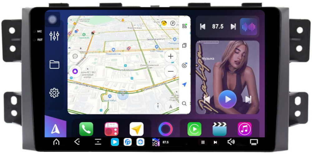 Магнитола для KIA Mohave 1 2008-2017 - FarCar XXL465M монитор 9.5" 2K QLED на Android 14, TS20, 8+256Гб, CarPlay, 4G SIM-слот