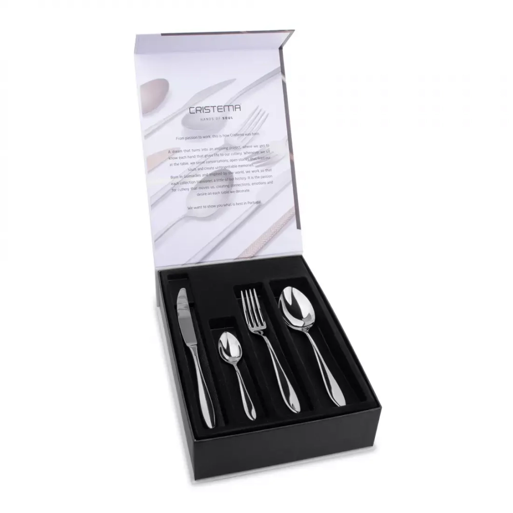 Набор столовых приборов 24 предмета на 6 персон Cristema Colombo антрацит