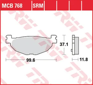 Колодки тормозные дисковые TRW MCB768