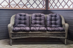 Диван 3-местный из искусственного ротанга МЭДИСОН “MADISON” арт.A00079 с подушками на сидение и спинку