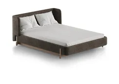 Кровать Basic спальное место 140*200 см (коричневый, рогожка)