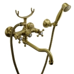 Смеситель для ванны с душем Migliore Lady 18809 с длинным изливом бронза