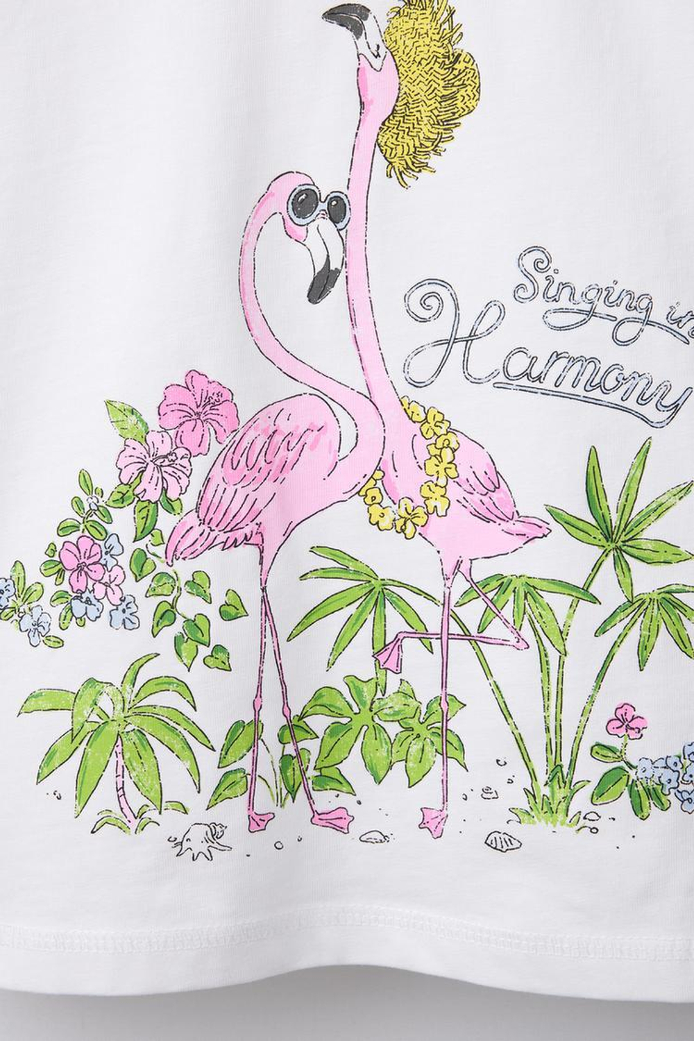 ZARA ФУТБОЛКА С РУКАВАМИ РЕГЛАН И ПРИНТОМ, БЕЛЫЙ