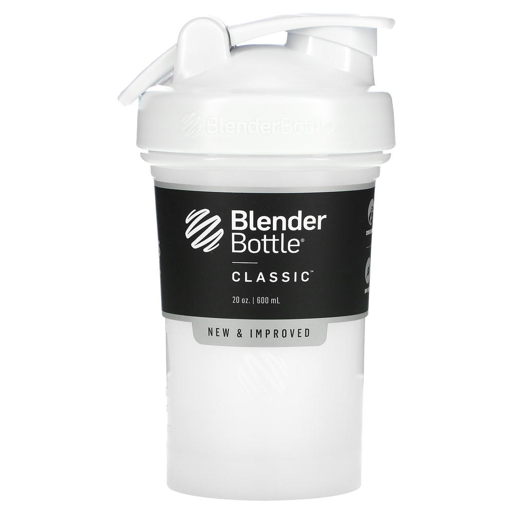 Blender Bottle, Classic With Loop, классический шейкер с петелькой, белый 600 мл (20 унций)