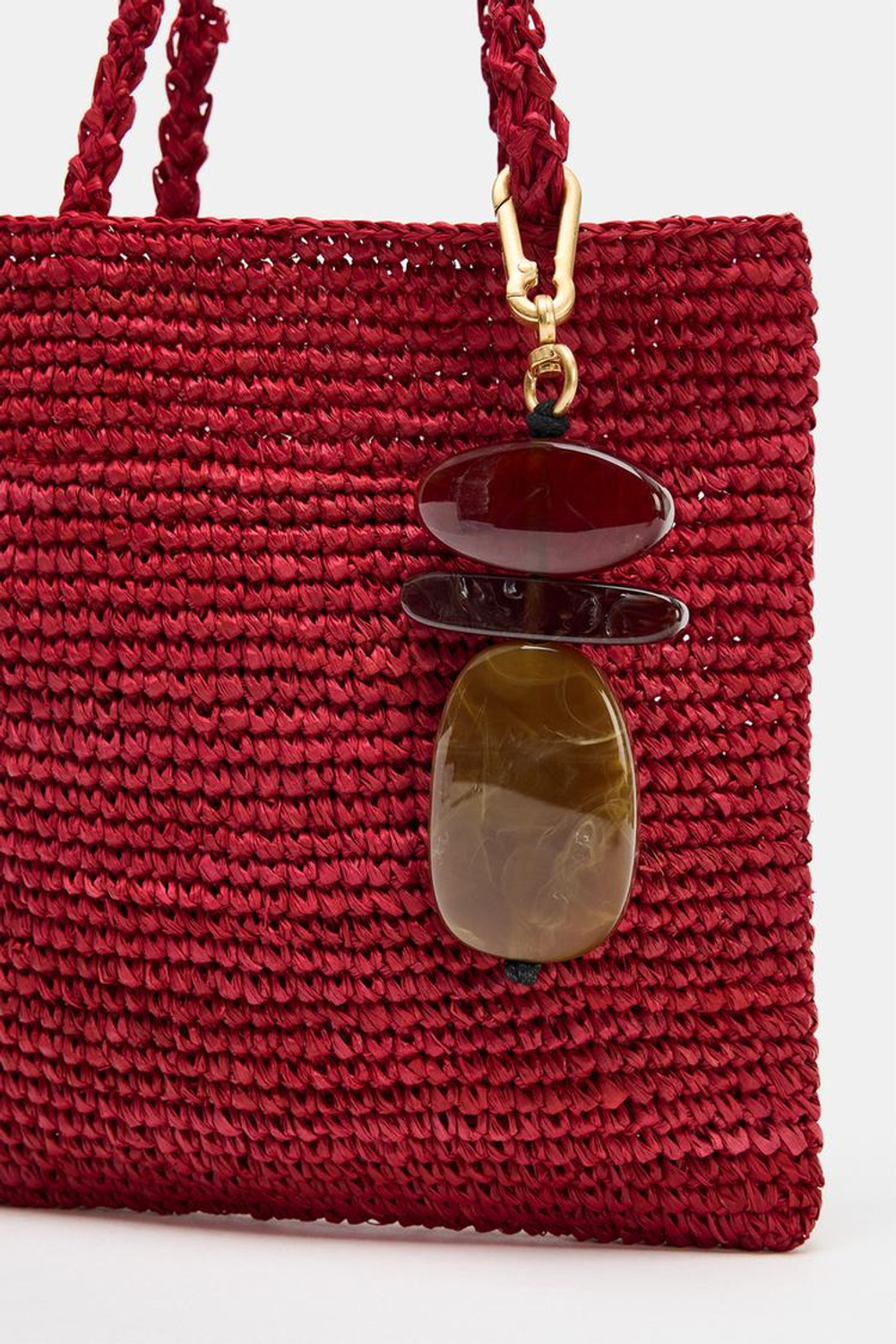 ZARA ПОДВЕСКА С БУСИНАМИ, КОРИЧНЕВЫЙ