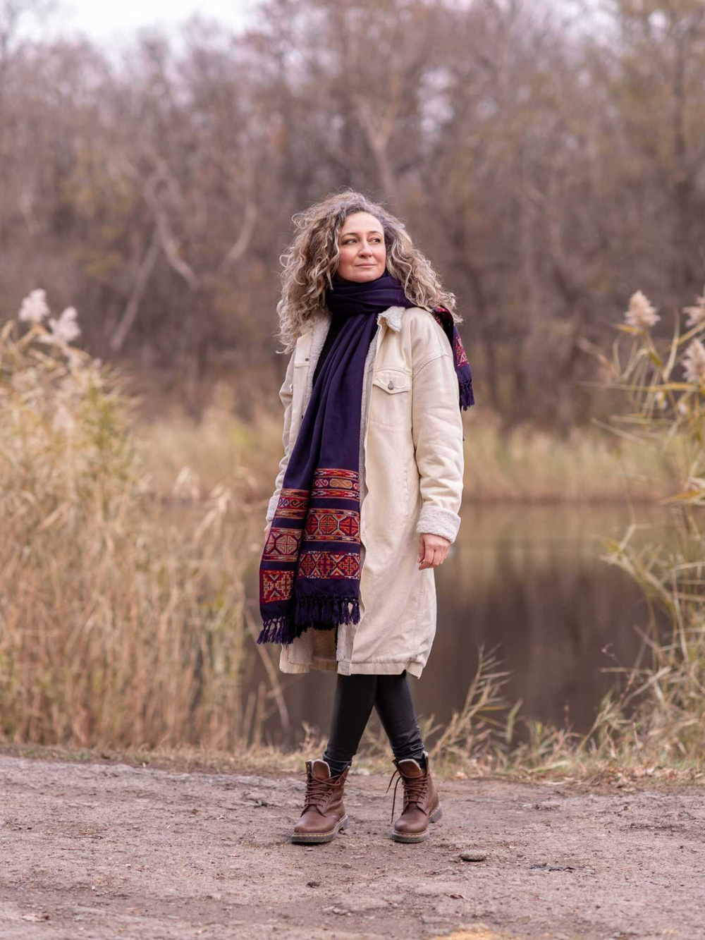 Шаль Куллу (чернильный)