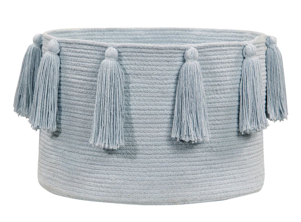 Корзина Lorena Canals Tassels Soft Blue (30 x Ø45 см)