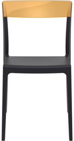 Стул пластиковый Siesta Contract Flash, черный, янтарный