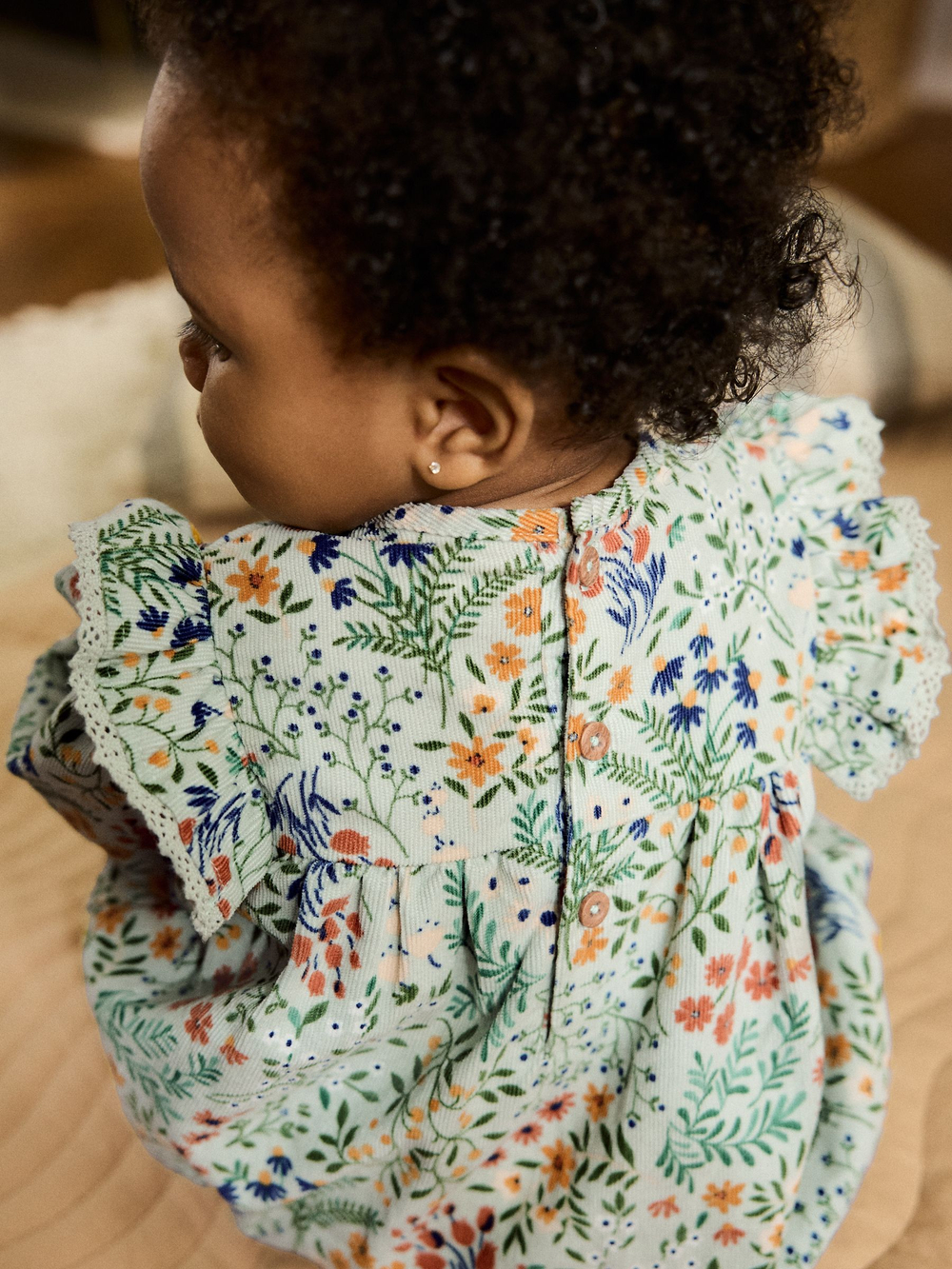 Платье-песочник и колготки в комплекте для девочек Next AN7-953, Светло-зеленый, Молочный