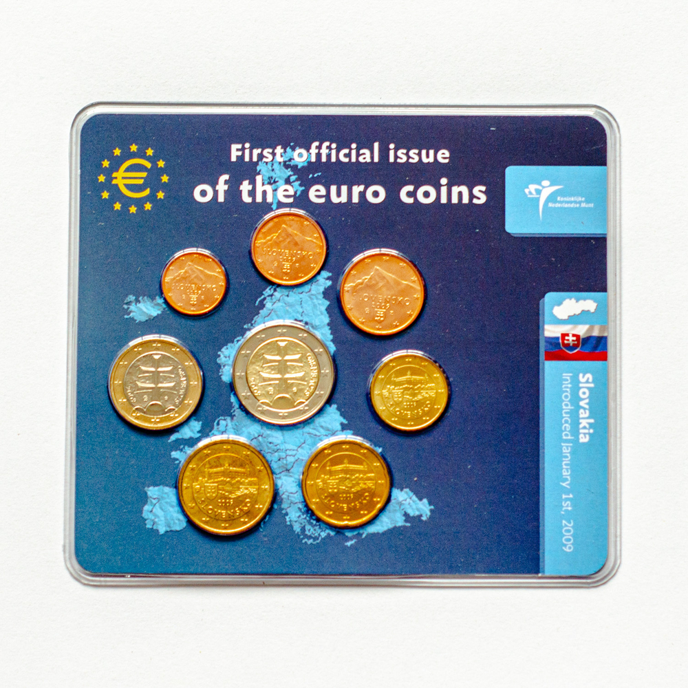 Slovakia 2009 Year Set: First Official Issue of the Euro Coins