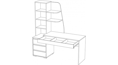Стол Пифагор Цемент светлый / Цемент темный