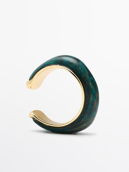 Massimo Dutti Набор эмалированных колец, бронзовый