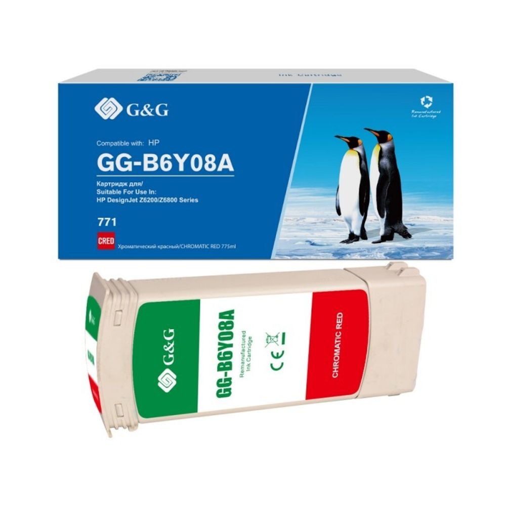Картридж G&amp;G аналог HP B6Y08A (771C) для DesignJet Z6200 красный