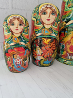Матрешка 26см "Конек горбунок" 10 мест
