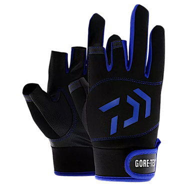 Перчатки рыболовные неопреновые с двумя пальцами, цвет Синий / Чёрный -