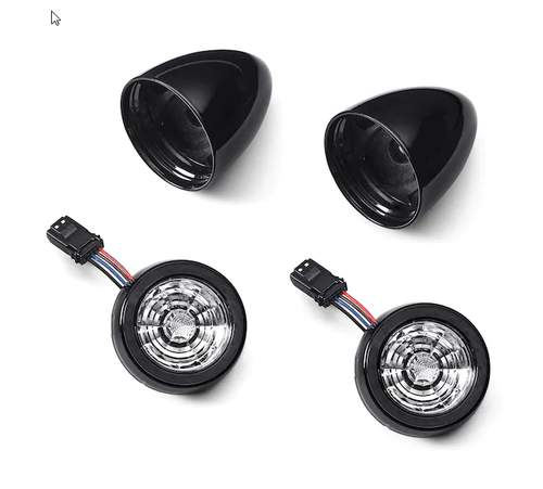 67801152 Указатели поворота задние LED Black-Amber Lens Harley-Davidson