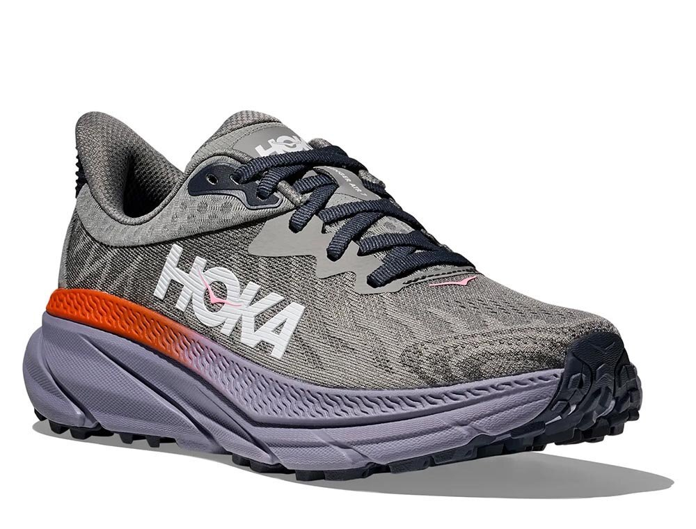 Кроссовки для бега женские Hoka Challenger 7 ATR Серо-Фиолетовые
