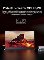 17.3" Портативный монитор с магнитным чехлом Uplays K8 FHD IPS 1920x1080, 144 Гц