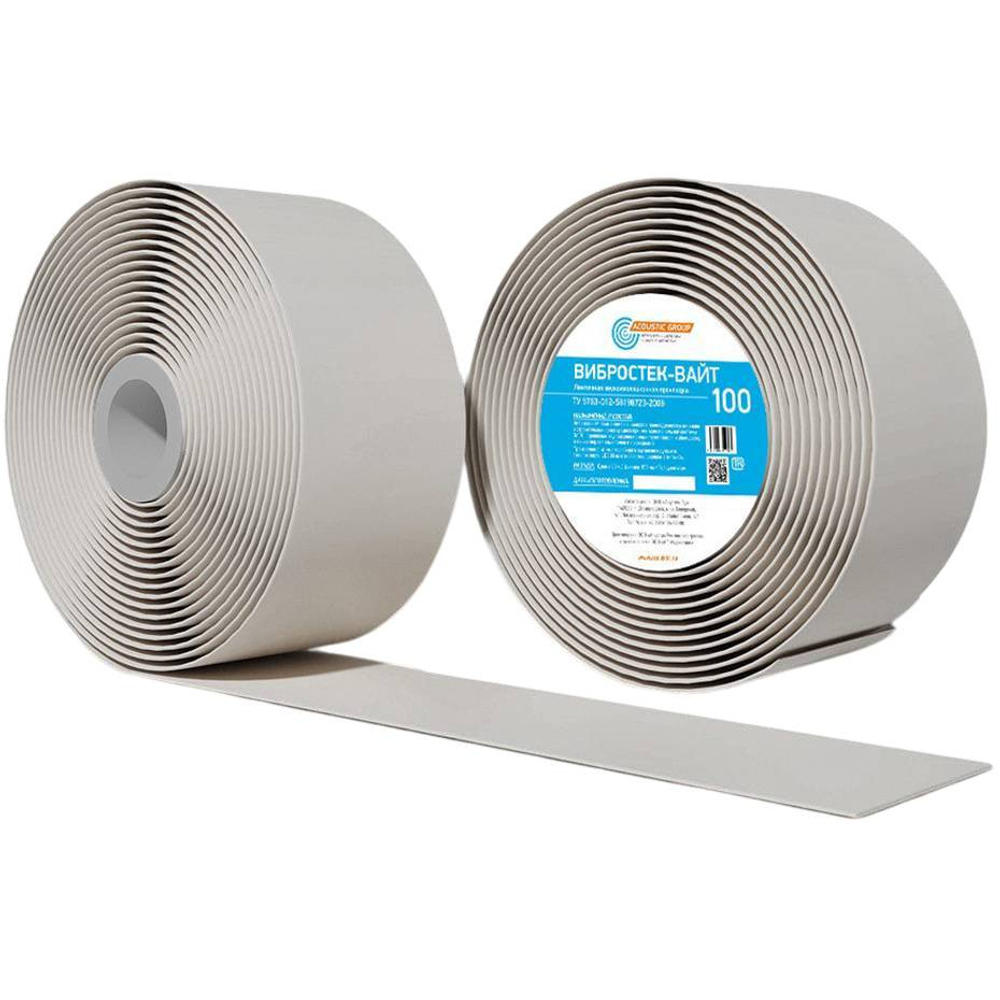 Лента звукоизоляционная Вибростек-Вайт 100 100х4 мм 30 м