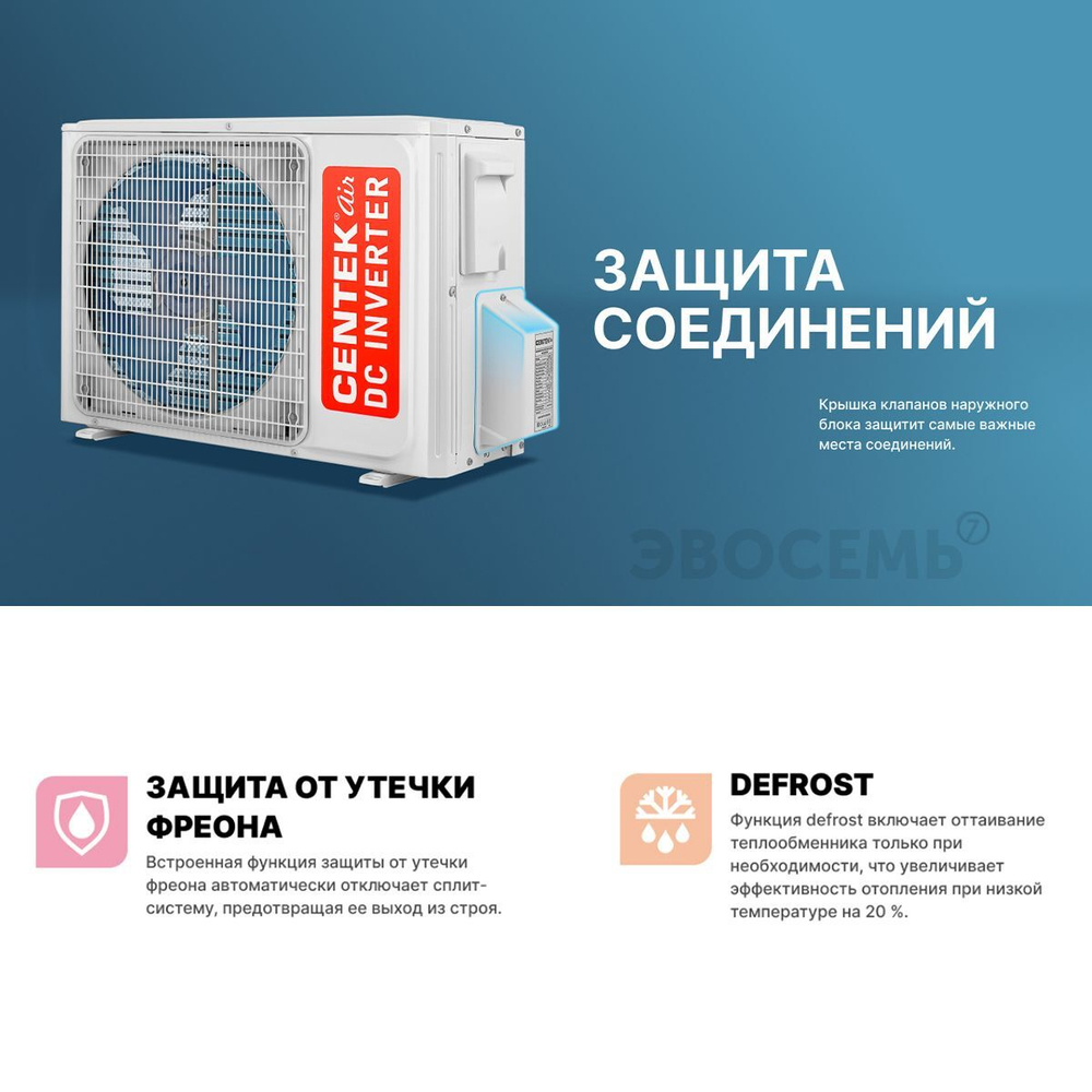 Сплит-система CENTEK CT-65U13 ,инверторная, для помещения до 38 кв.м.