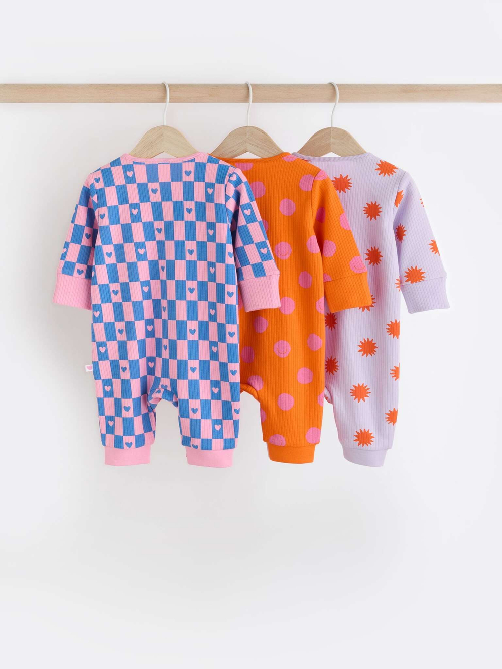 Комбинезон / Cлип для малышей Next N77-701, 3 шт., Розовый, Оранжевый