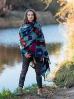 Шарф теплый с орнаментом Навахо