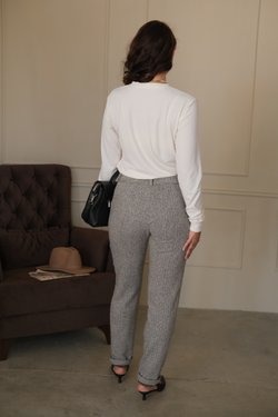 Брюки зауженные из шерсти