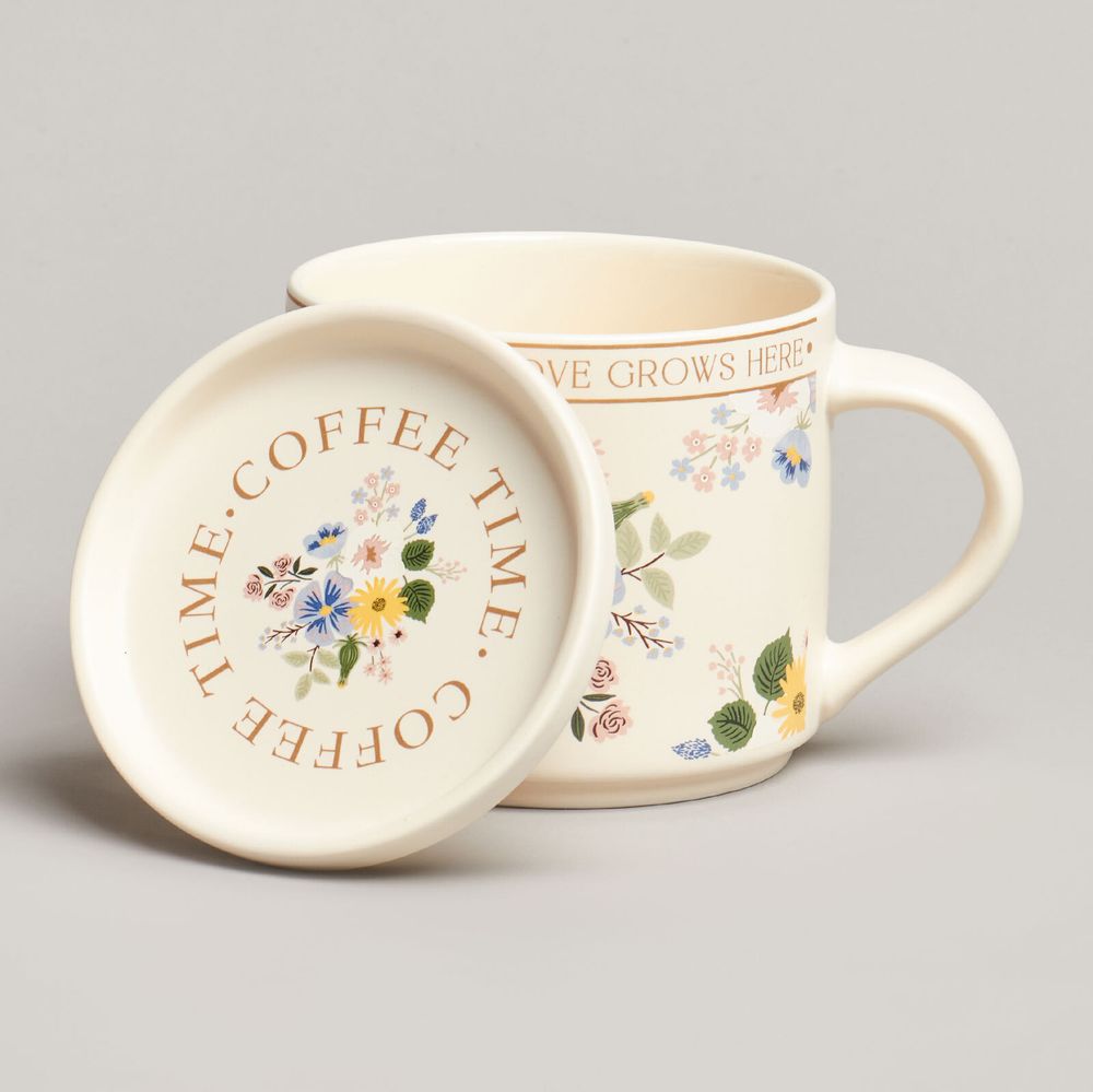 КРУЖКА С КРЫШКОЙ LEFARDSPRING FLOWERS 390МЛ. (КОР=24ШТ.)