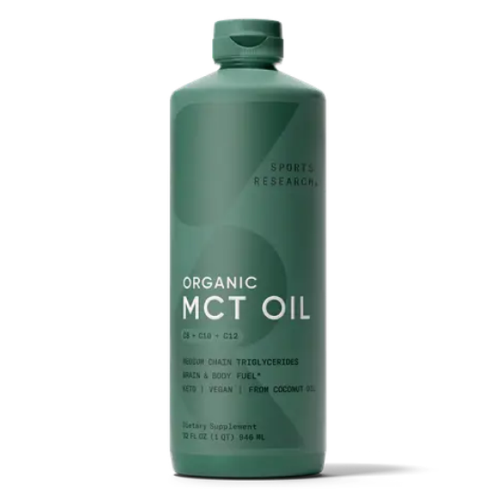 Масло с жирными кислотами МСТ (C8, C10, C12), MCT Oil (C8, C10, C12), Sports Research, 946 мл (32 fl oz)