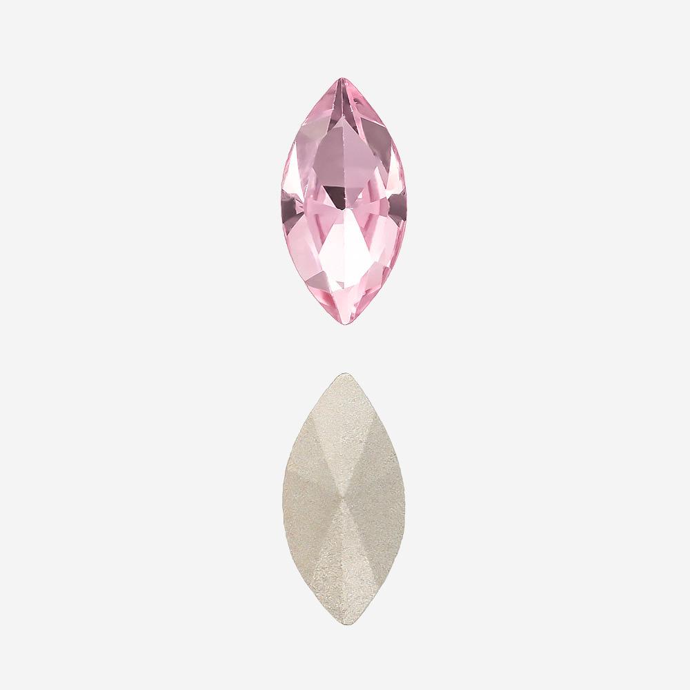 Кристалл Маркиз (Marquise Fancy Stone), оттенок "Розовый"/"Rose", 10*5мм