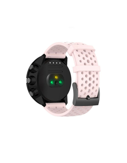Силиконовый дышащий ремешок Suunto 24 mm для 9 / 9 Baro / 7 / D5 / Spartan Sport быстросъемный (Athletic 1) короткий (Розовый)