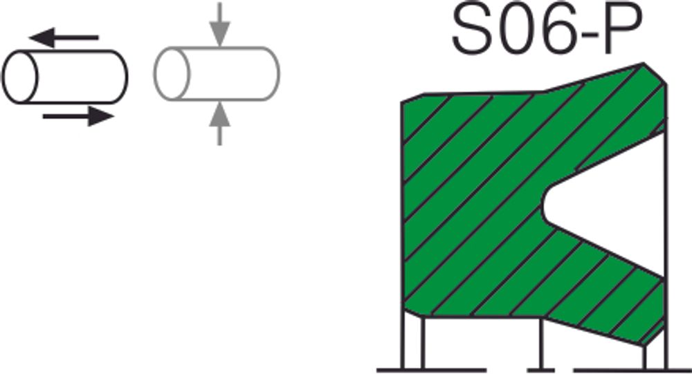 Уплотнение штока S06-P / S06-R