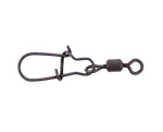 Вертлюг с карабином Intech Quick Lock Snap Rolling Matt black №01 25кг 5шт Dia wire 0.6мм с застежкой Nice