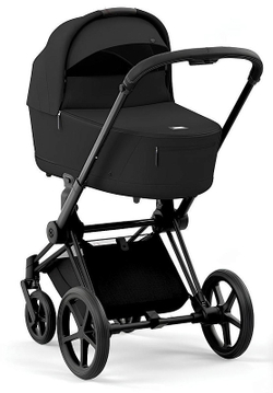 Коляска 3 в 1 Cybex Priam IV Matt Black complete и автокресло Aton S2 i-Size Hibiscus Red Sepia Black