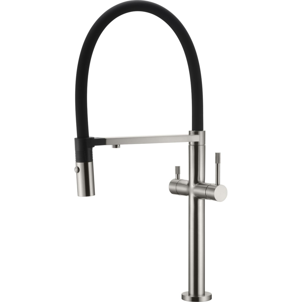 Смеситель для кухни Boheme UNO 115-NB NICKEL BRUSH c краном для питьевой воды