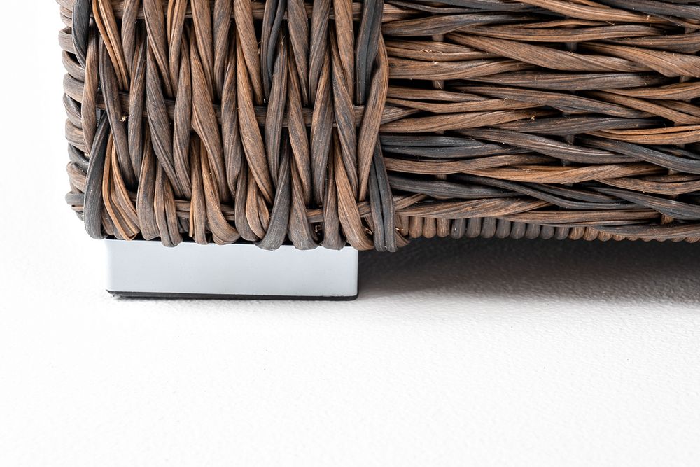 "Капучино" диван из искусственного ротанга (гиацинт) двухместный, цвет коричневый