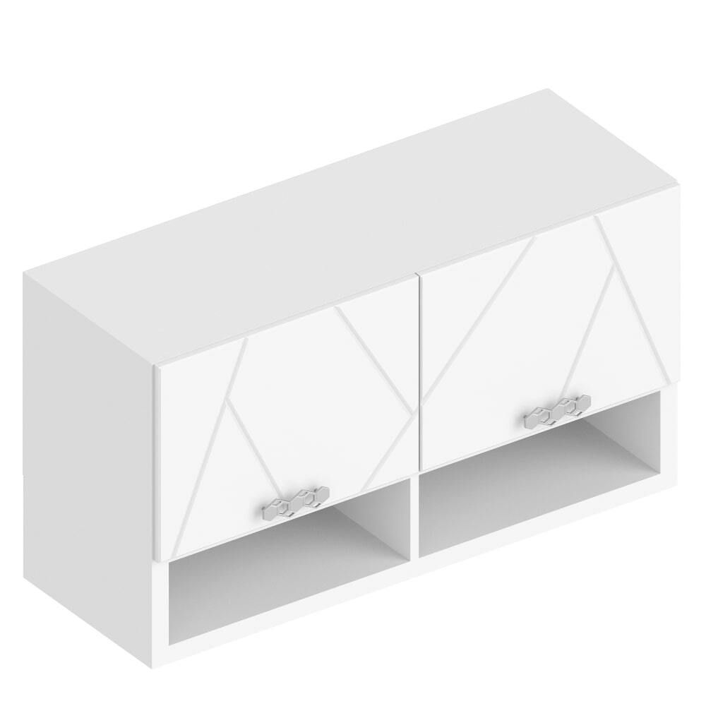 Шкаф настенный МС "Сандра"(Белый лофт)