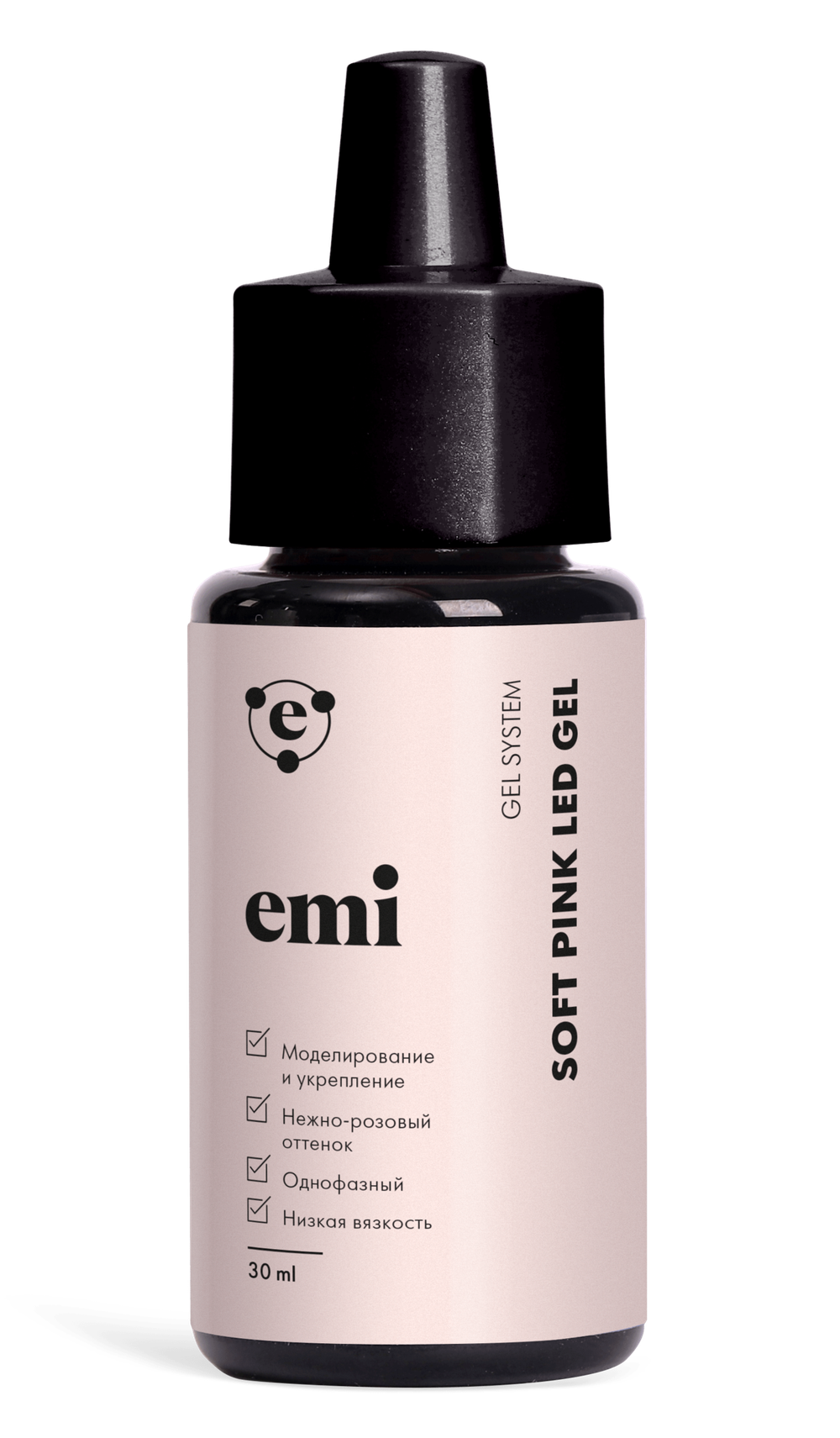 Soft Pink LED Gel в бутылочке, 30 мл.